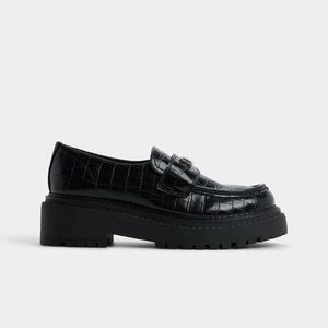 Aldo Miravelle Black Textured Loafers Size 9